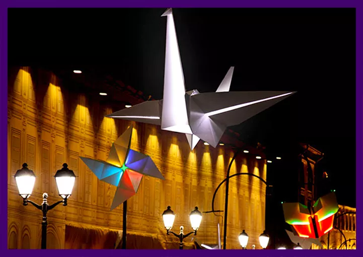 Фигуры со светодиодной подсветкой для городских площадей на праздники