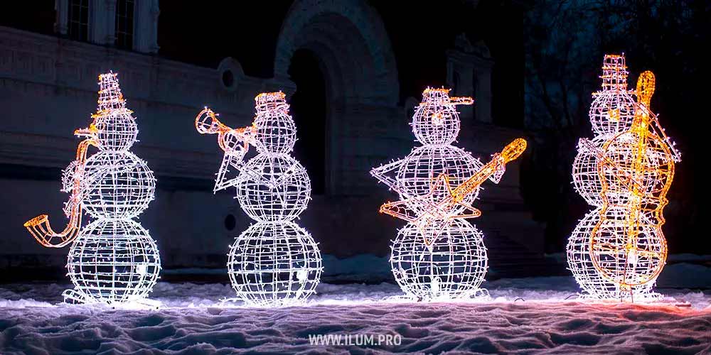 Снеговики музыканты на Новый год
