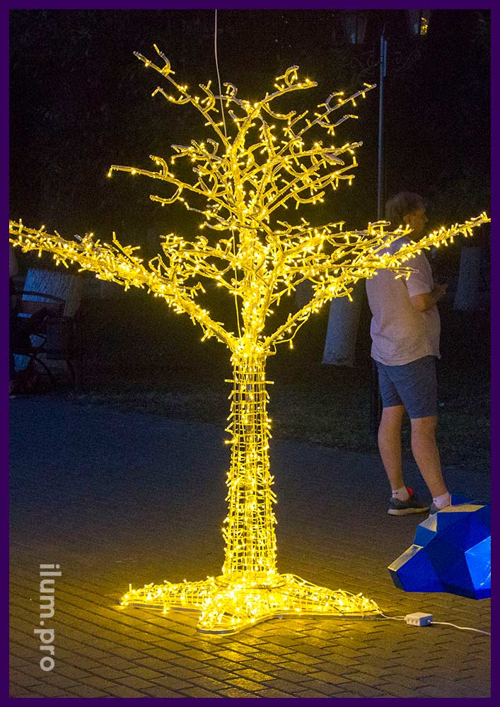Уличное светодиодное дерево в парке, иллюминация для уличного использования