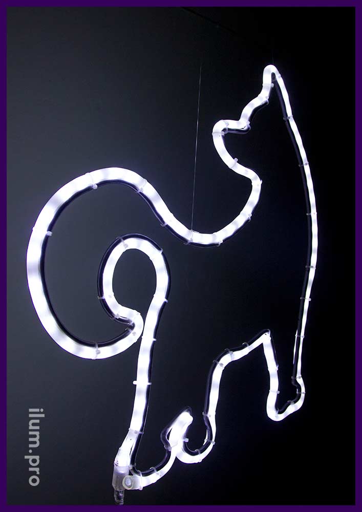 Белый светодиодный подвес в форме собаки