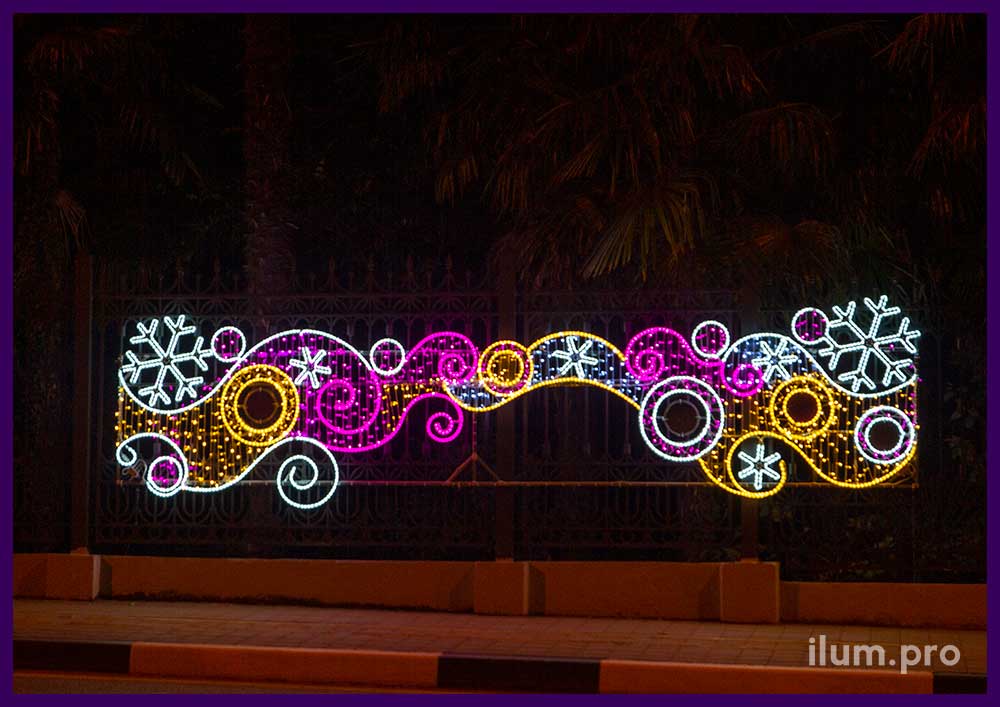Шестиметровая светодиодная консоль на Новый год в Сочи