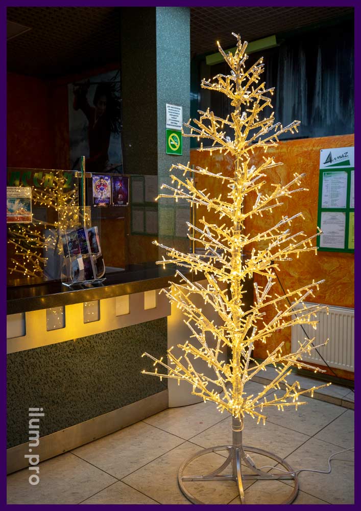 Двухметровое светодиодное дерево с подсветкой гирляндами
