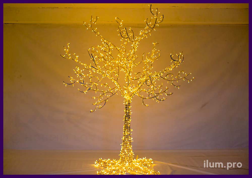 Уличное светодиодное дерево из алюминия и гирлянды