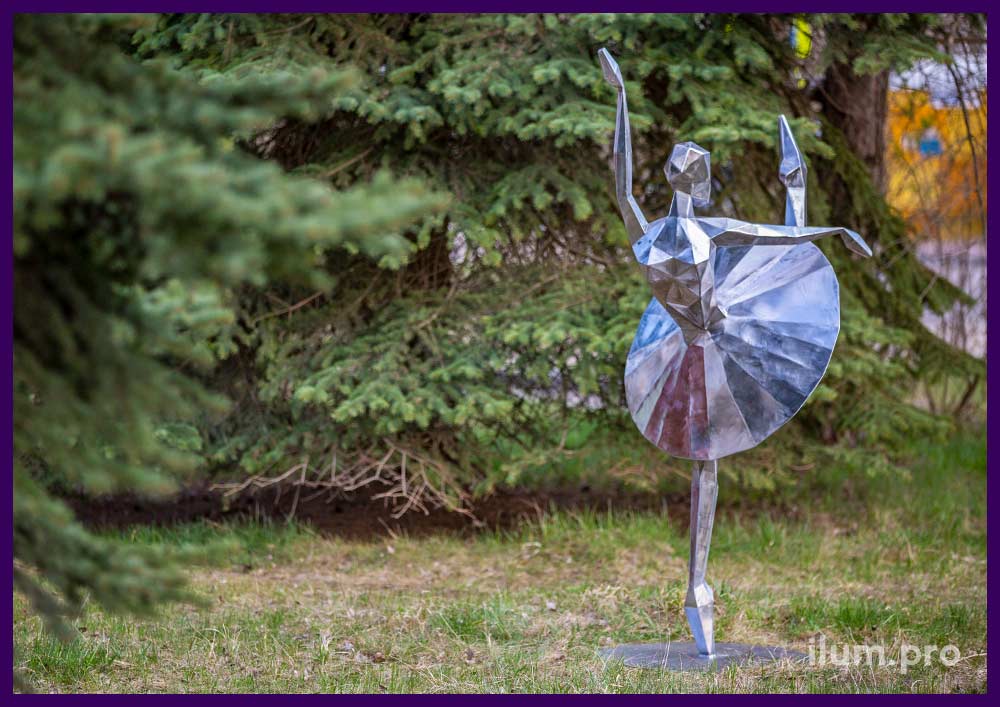 Украшение для парка в форме танцующей балерины из стали