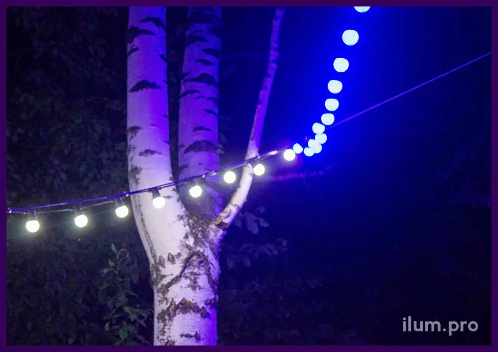 Белтлайт светодиодный - гирлянда с крупными лампочками для деревьев