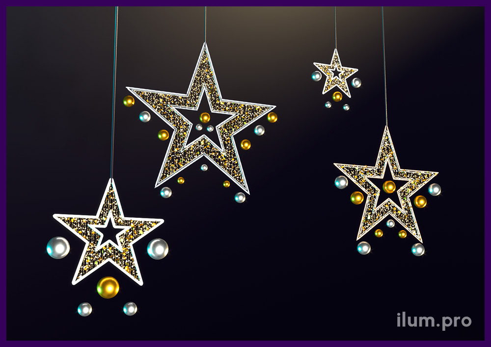 Светящиеся подвесные украшения для атриумов на Новый год с гирляндами