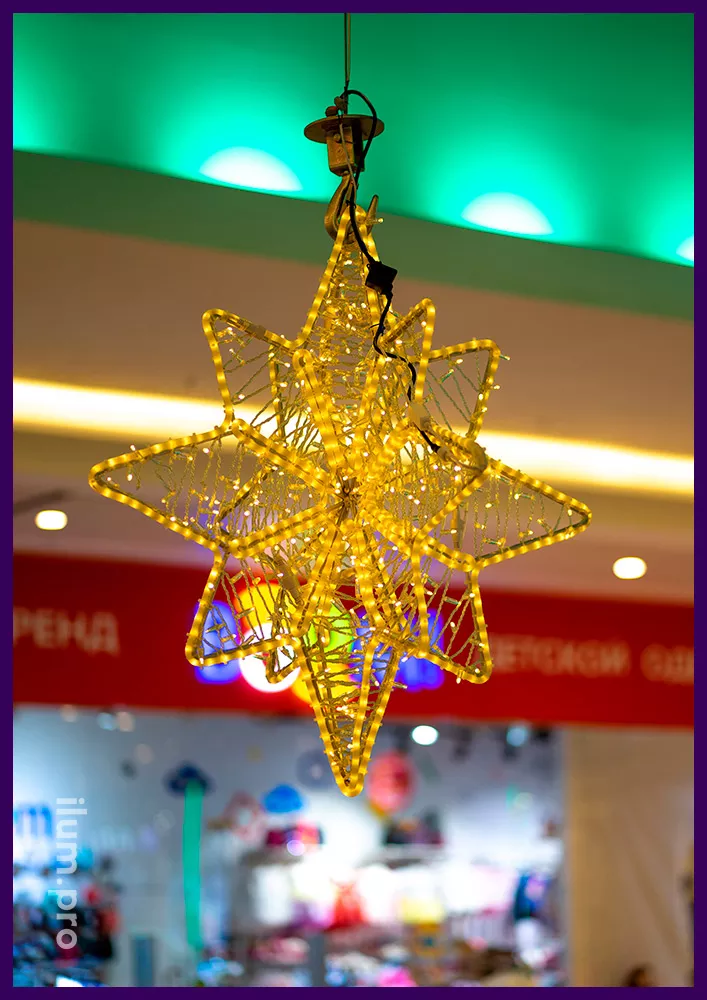 Светодиодные украшения для атриумов торговых центров на новогодние праздники