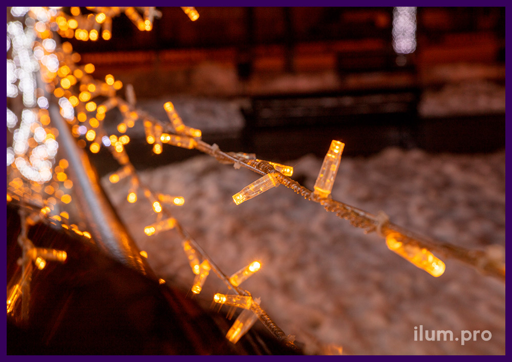 Светодиодные украшения для городской площади в Подмосковье на Новый год
