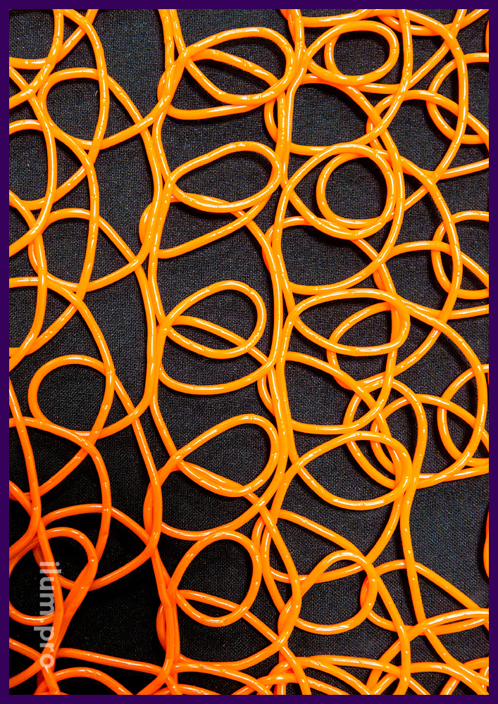 Оранжевая пластиковая сетка из эластичного пластика, декоративное покрытие на Новый год