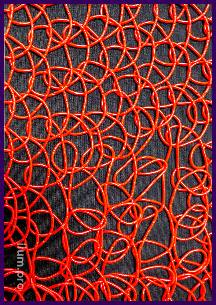 Красная сетка из ПВХ для украшения декоративных фигур с гирляндами на Новый год