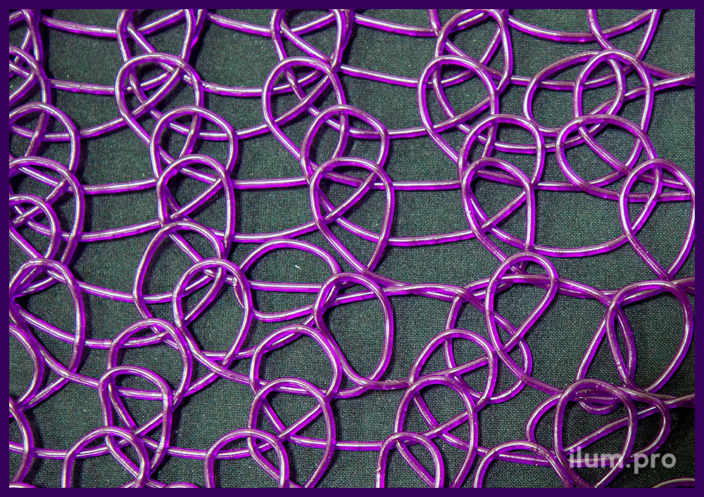 Сетка пластиковая эластичная декоративная из прессованных петель разноцветного ПВХ