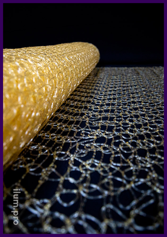 Рулон полупрозрачной сетки из ПВХ длиной 10 метров, декоративное покрытие
