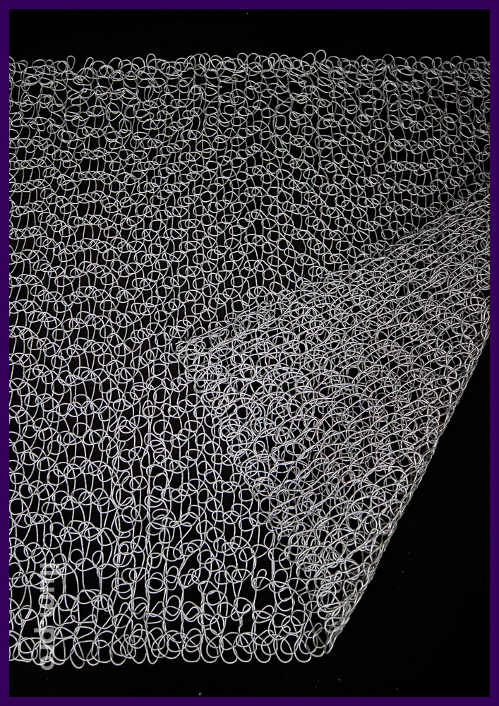Десятиметровый рулон пластиковой сетки из ПВХ, серебряная, для улицы и интерьера