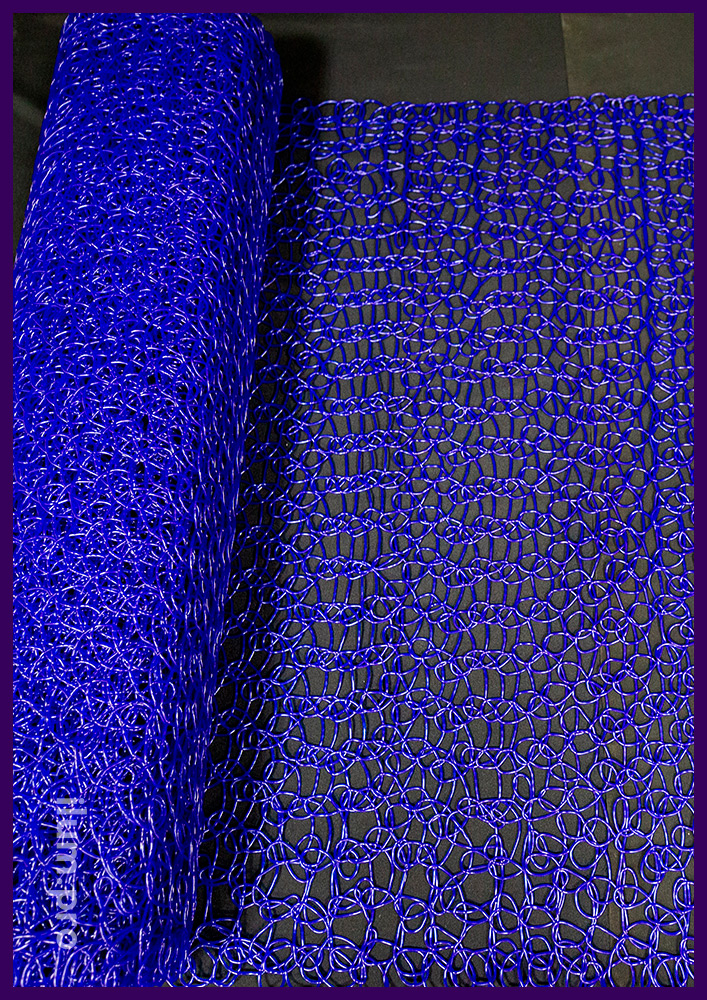 Декоративные сетки синего цвета для украшения фигур с гирляндами, рулон длиной 10 м
