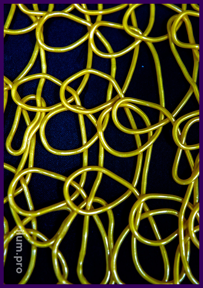 Золотая сетка из прессованных петель ПВХ для украшения декораций с гирляндами