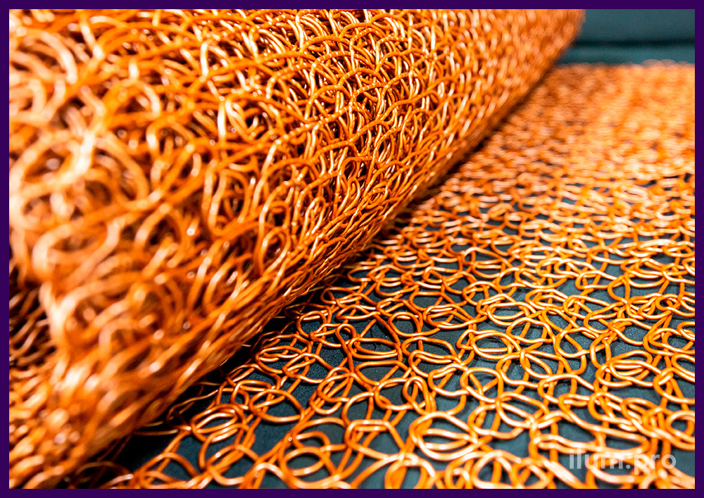 Декоративная сетка из ПВХ бронзового цвета, материал для украшения новогодних фигур