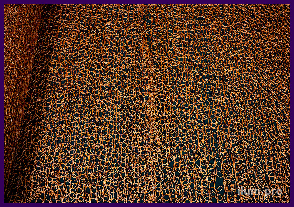 Сетка из ПВХ бронзового цвета, рулон длиной 10 м, декоративное покрытие для новогодних декораций