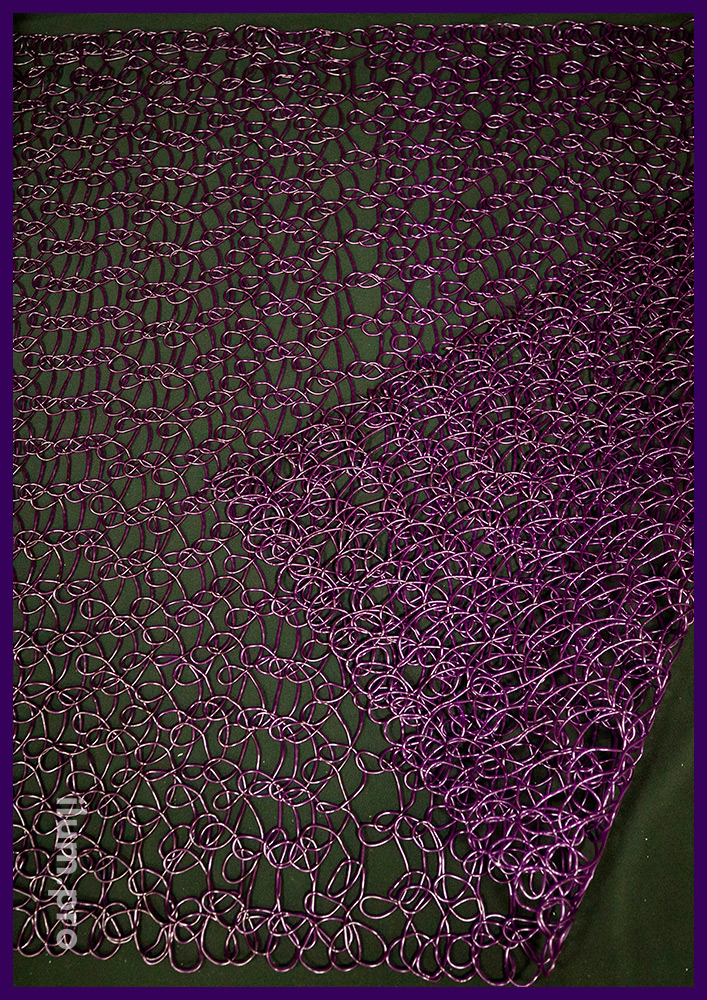 Сетка фиолетовая из ПВХ, рулон длиной 10 метров, декоративное покрытие для световых фигур