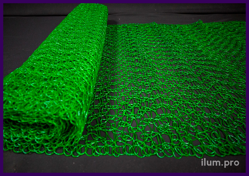 Сетка зелёного цвета из ПВХ, рулон длиной 10 м, декоративное покрытие для световых фигур