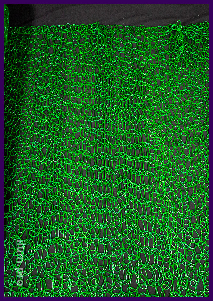 Сетки цветные из ПВХ, зелёное декоративное покрытие для новогодних фигур