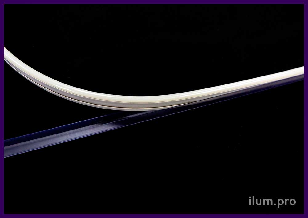 Неон флекс - светодиодный шнур с равномерным свечением холодного белого цвета