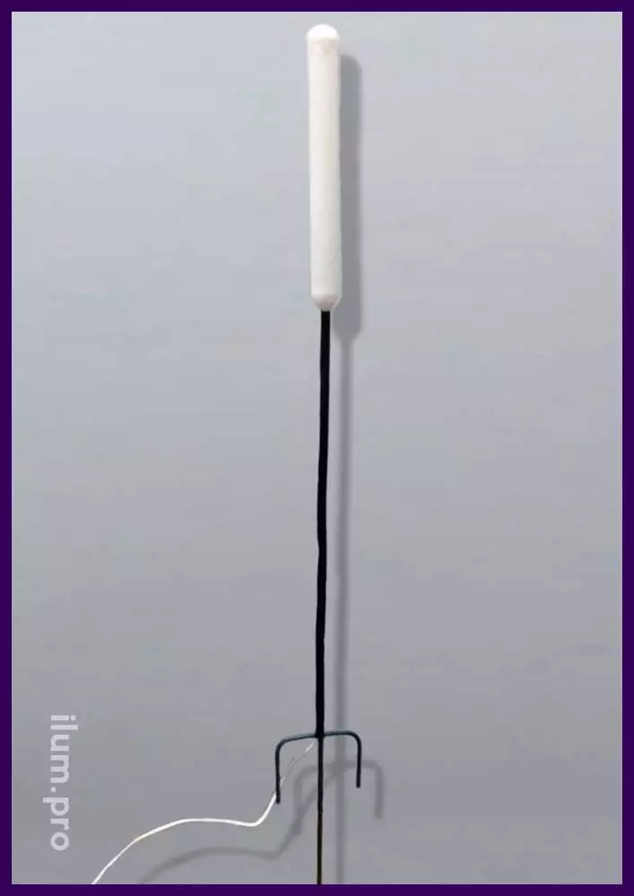 Большой, декоративный светильник в форме камышей на длинной ножке, защита от влаги IP65