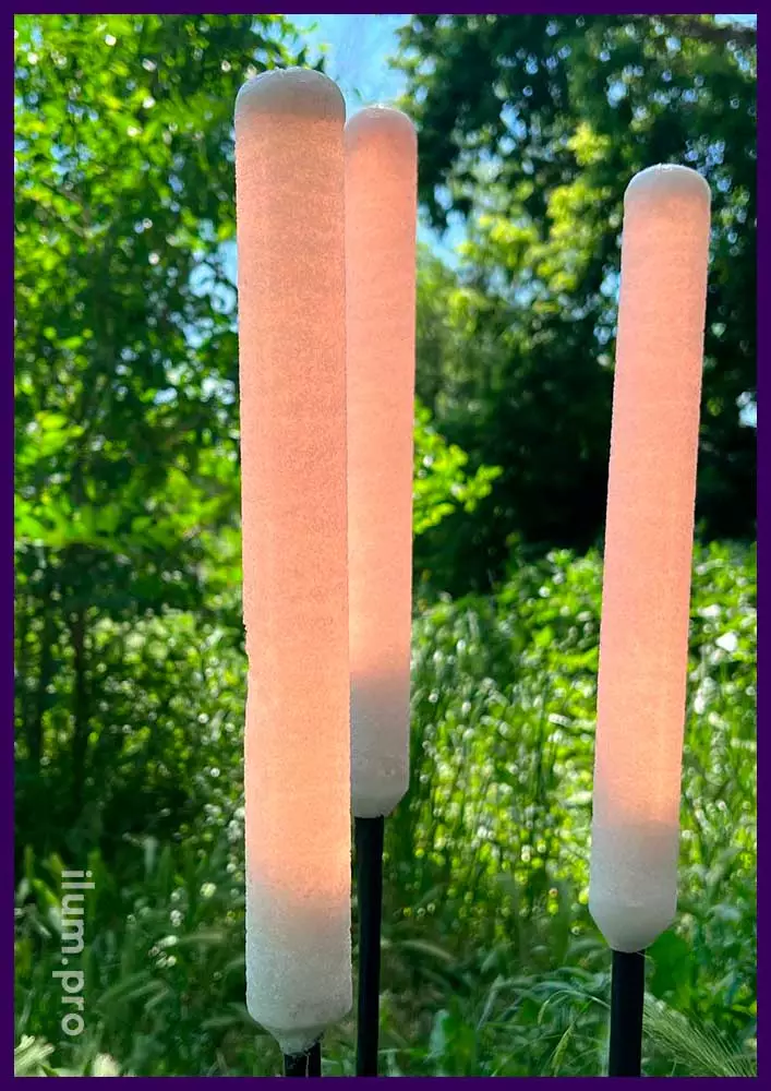 Светящиеся камыши из прочного полимера на длинной ножке, длина 120 см