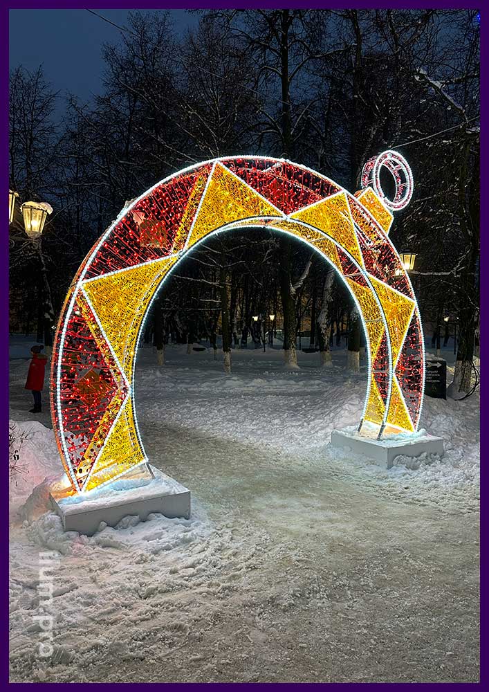 Арка светодиодная, Новогоднее украшение для Соборной площади во Владимире