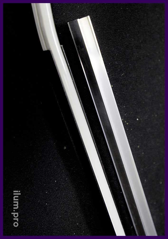 Металлический профиль для светодиодного неона - направляющая длиной 2 метра